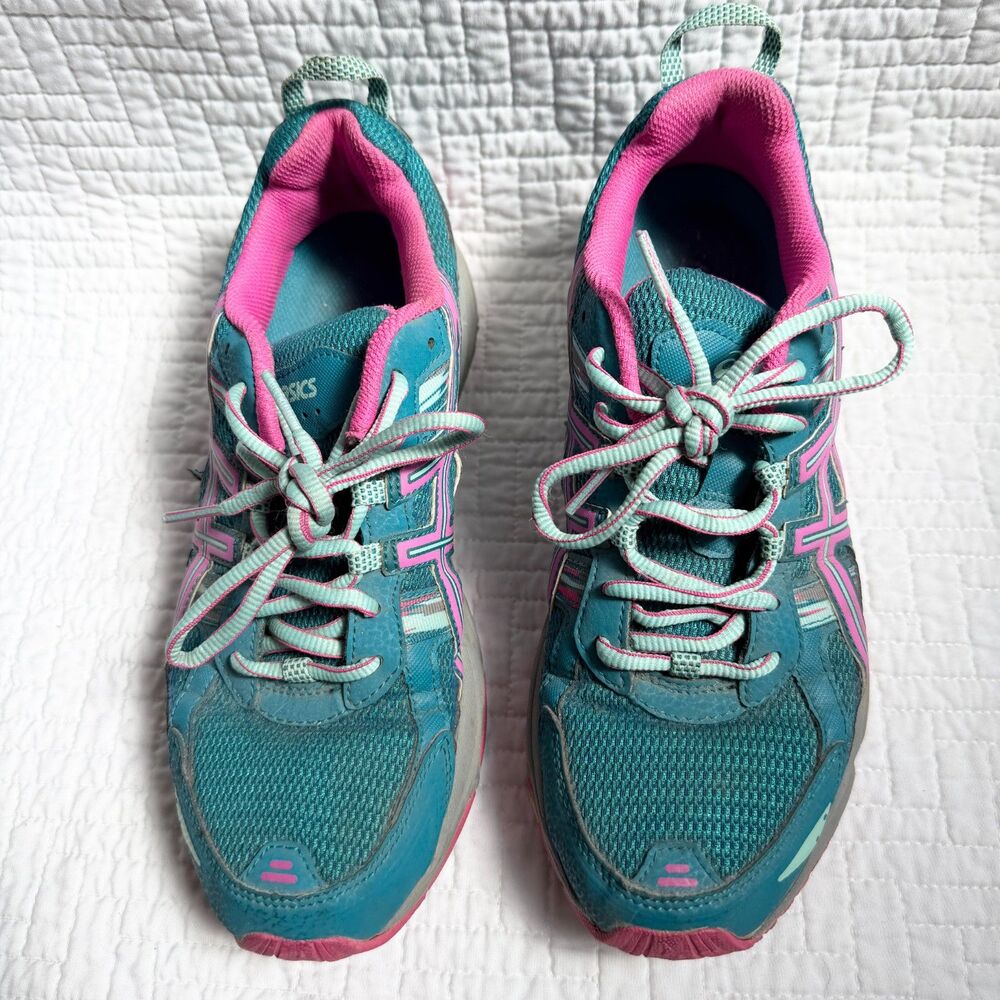 Asics Gel-Venture 5 Women's Trail Running Shoes Size 9.5 Teal Pink T5N8N